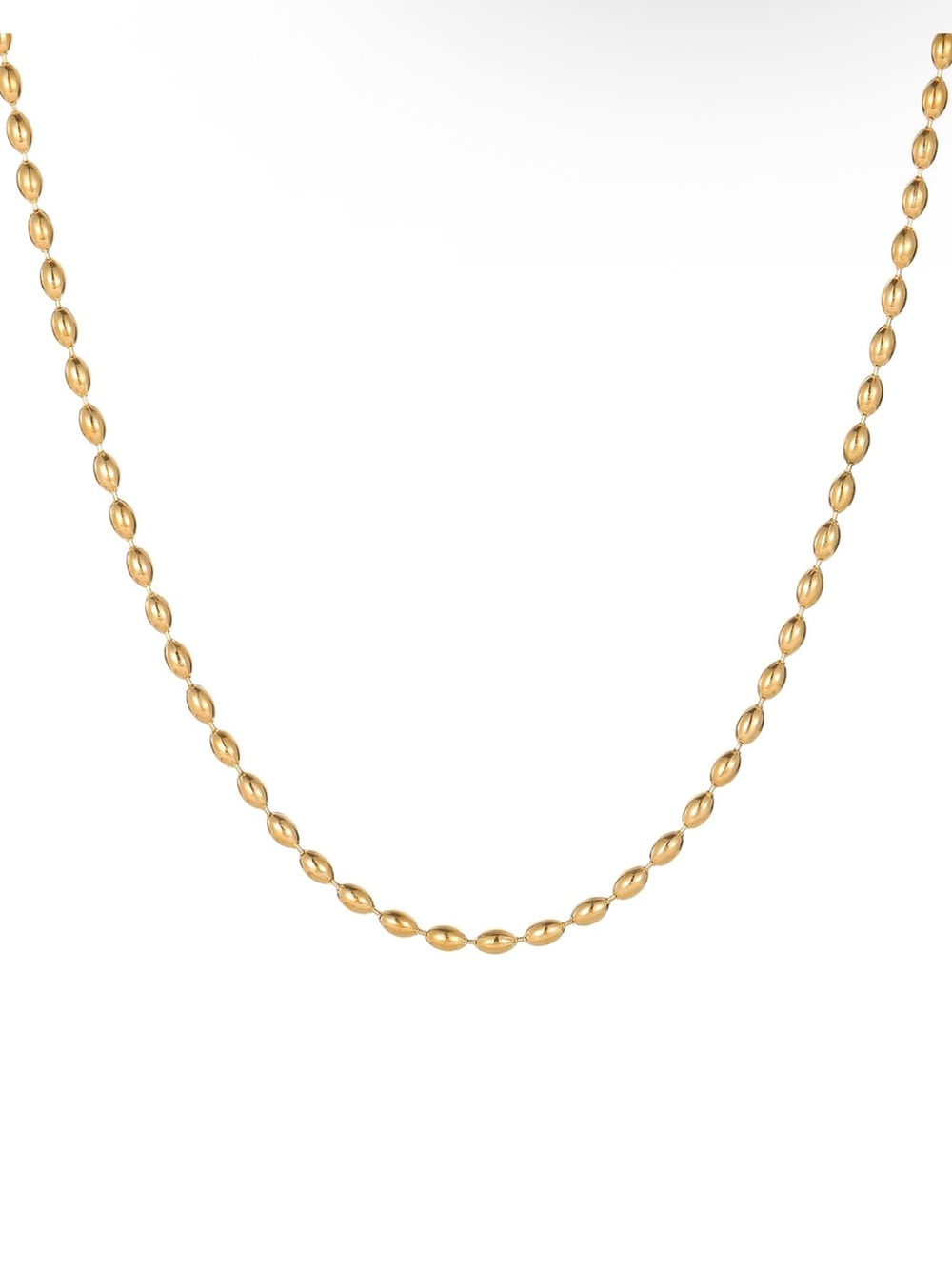 New! 18K Gold Plated Beaded Chain Necklace NWOT 5068 - Picture 3 of 3